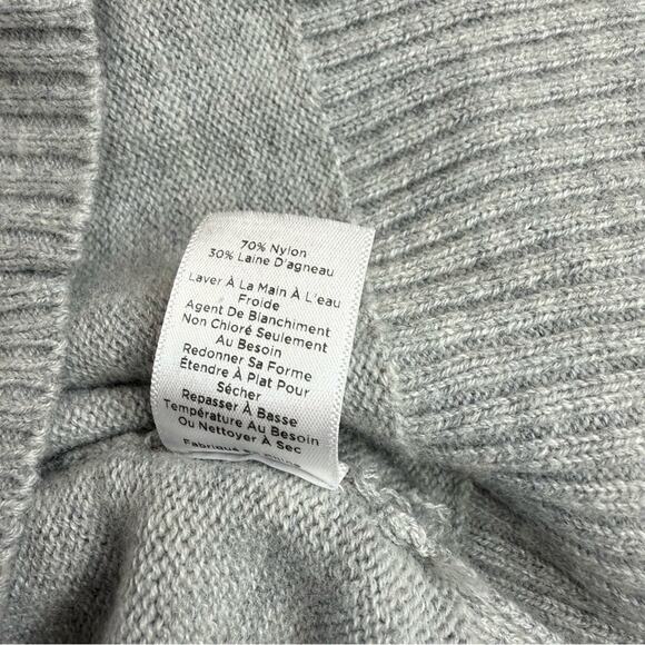 TALBOTS Wool Blend  Women's Sz L Christmas Gray Bird Seasons Tweetings Sweater - Picture 12 of 14